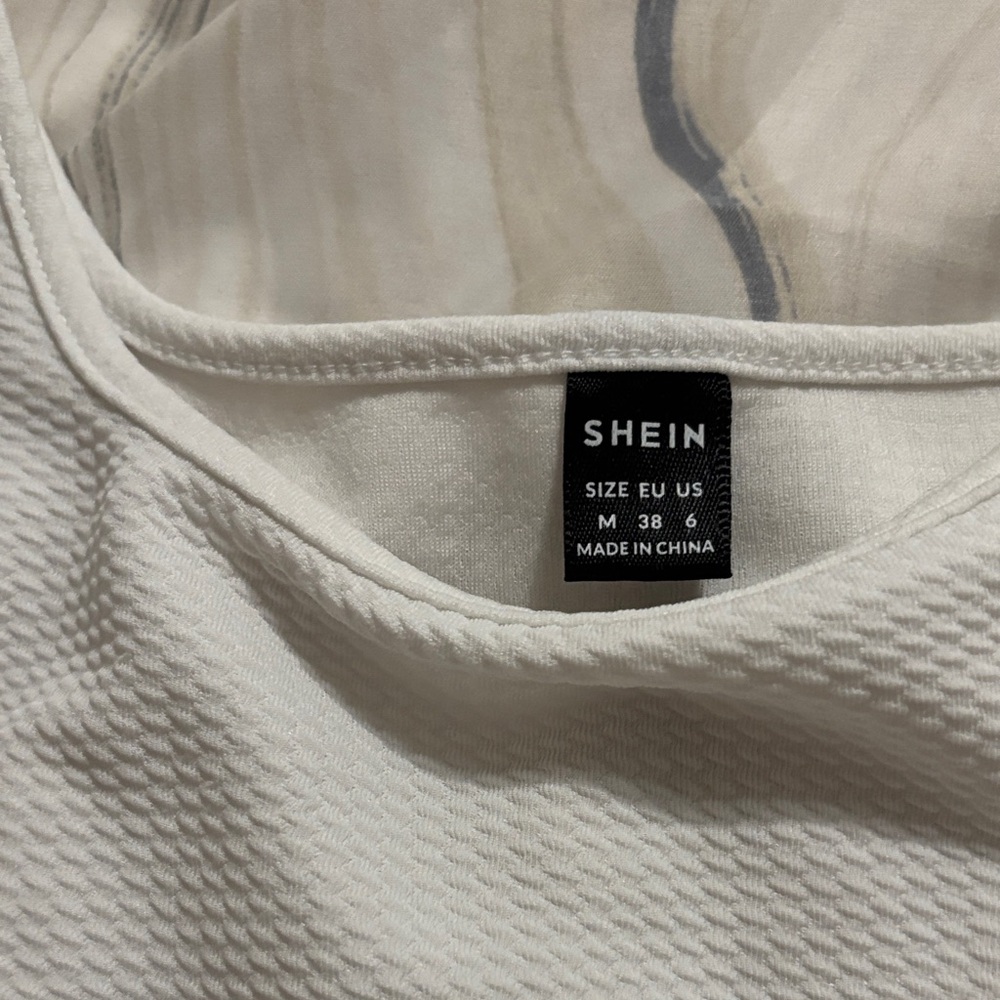 SHEIN White Textured Bodysuit